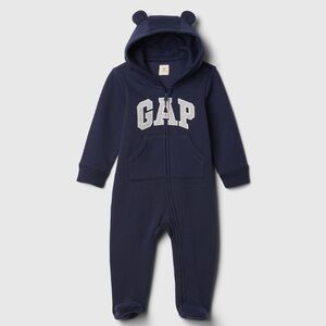 GAP Dark Blue Newborn Hooded Jumpsuit
